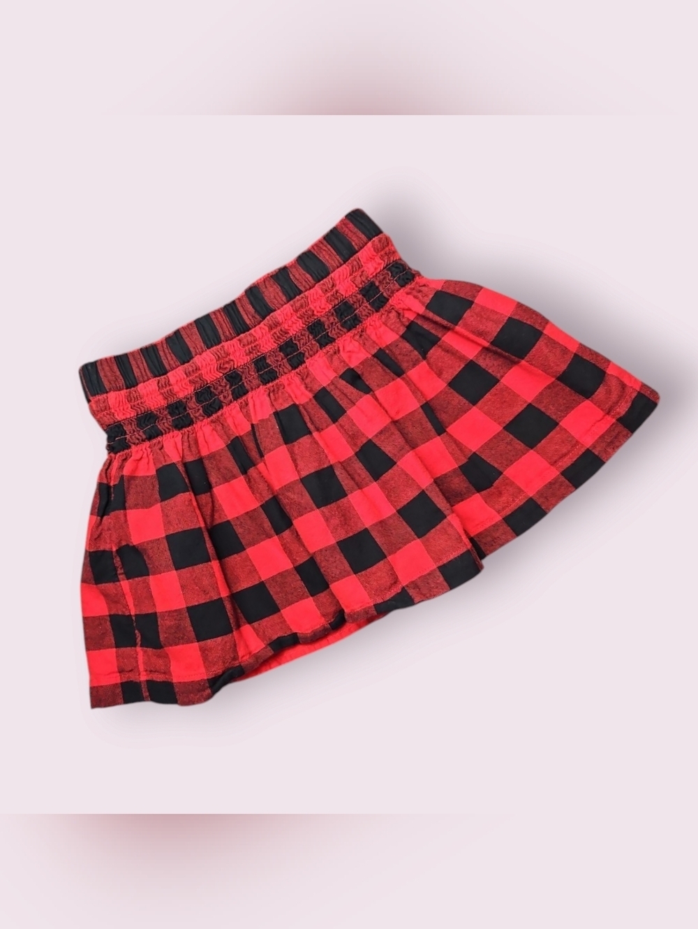 GAP Girl's Red and Black Buffalo Plaid Skirt X-small Size 4/5